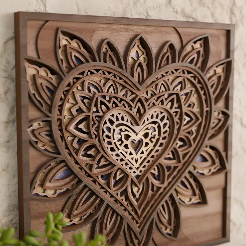 Heart Mandala Layered