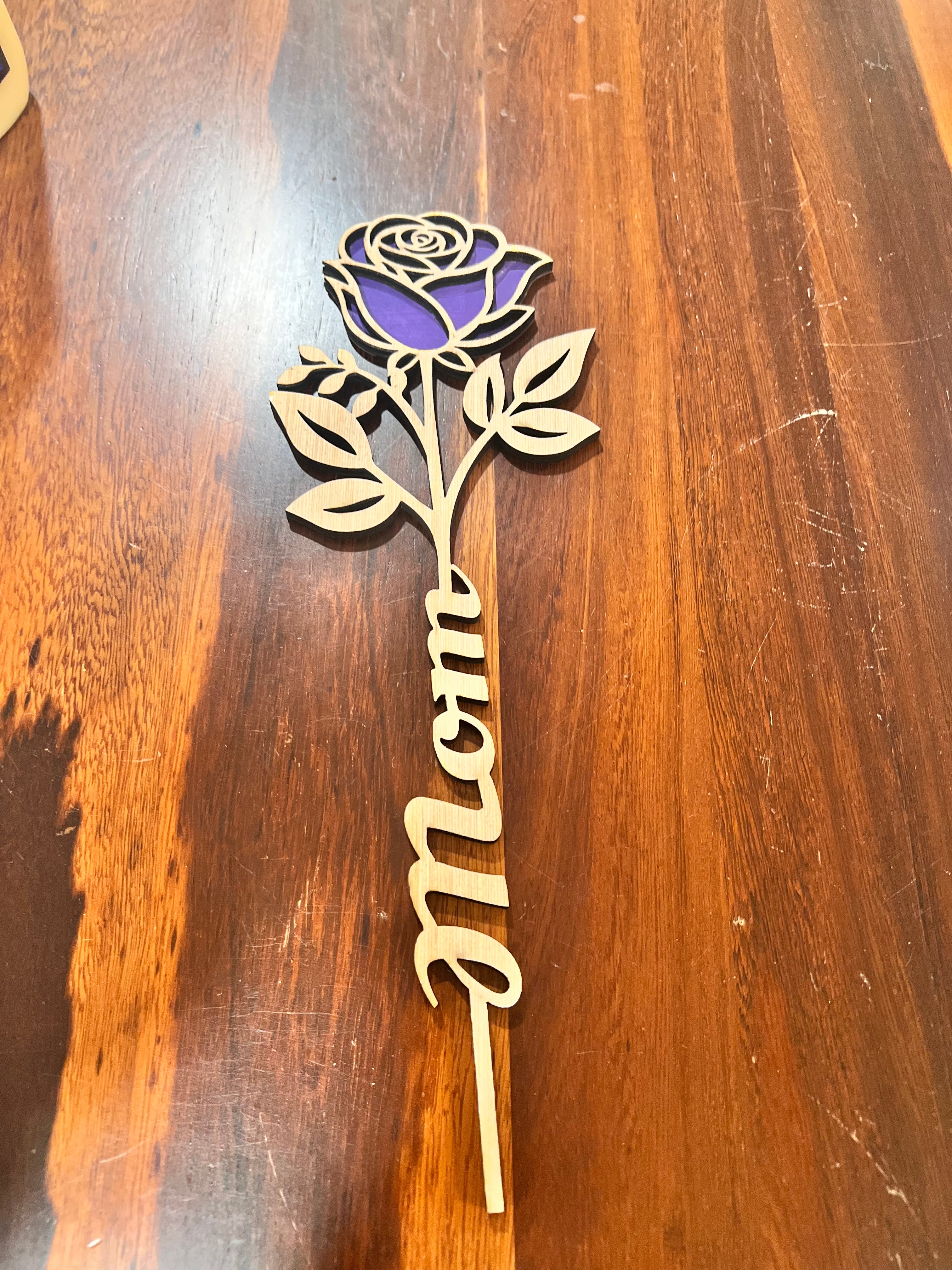 Personalized Wooden Roses