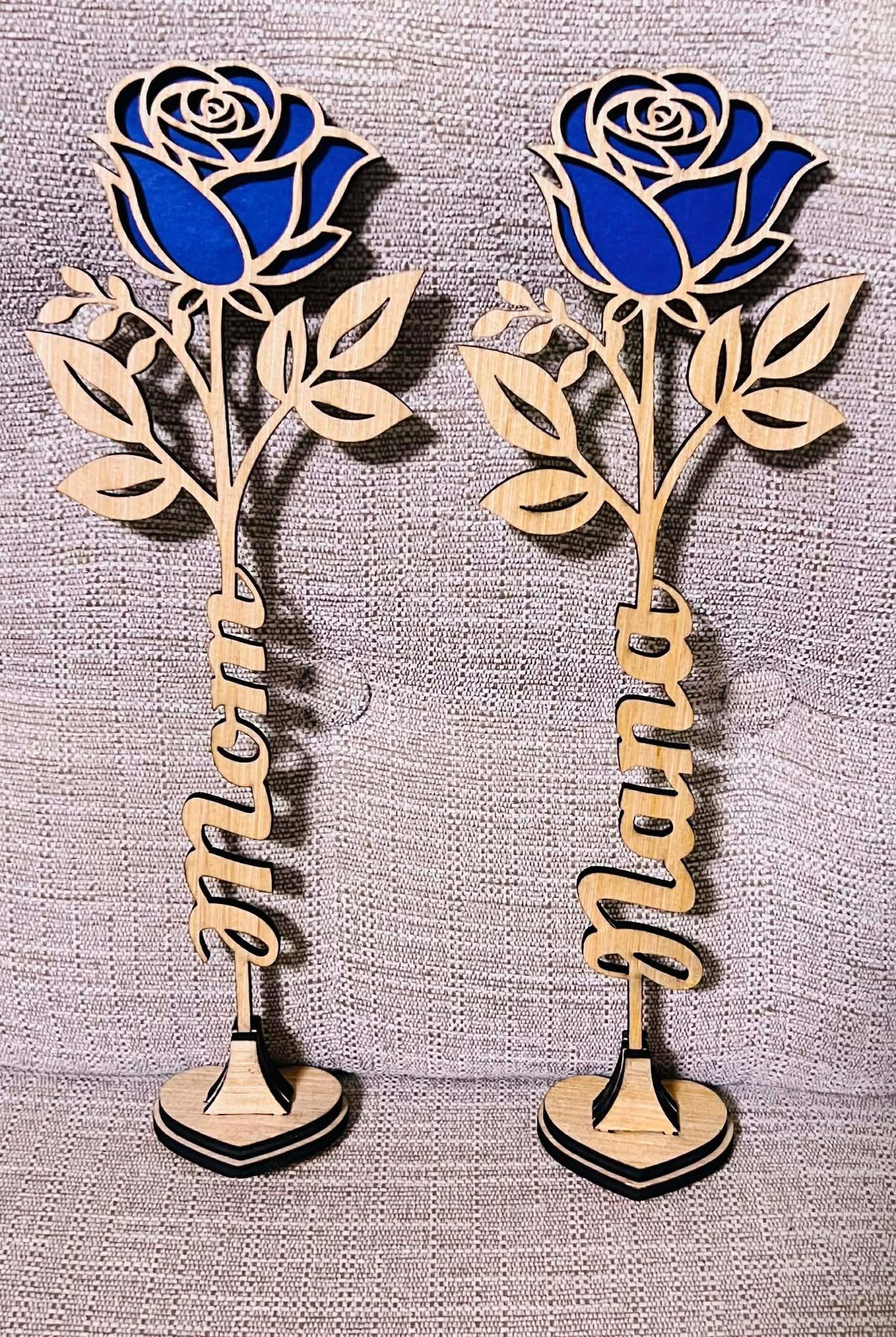 Personalized Wooden Roses