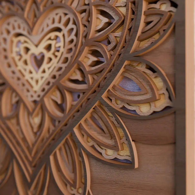Heart Mandala Layered
