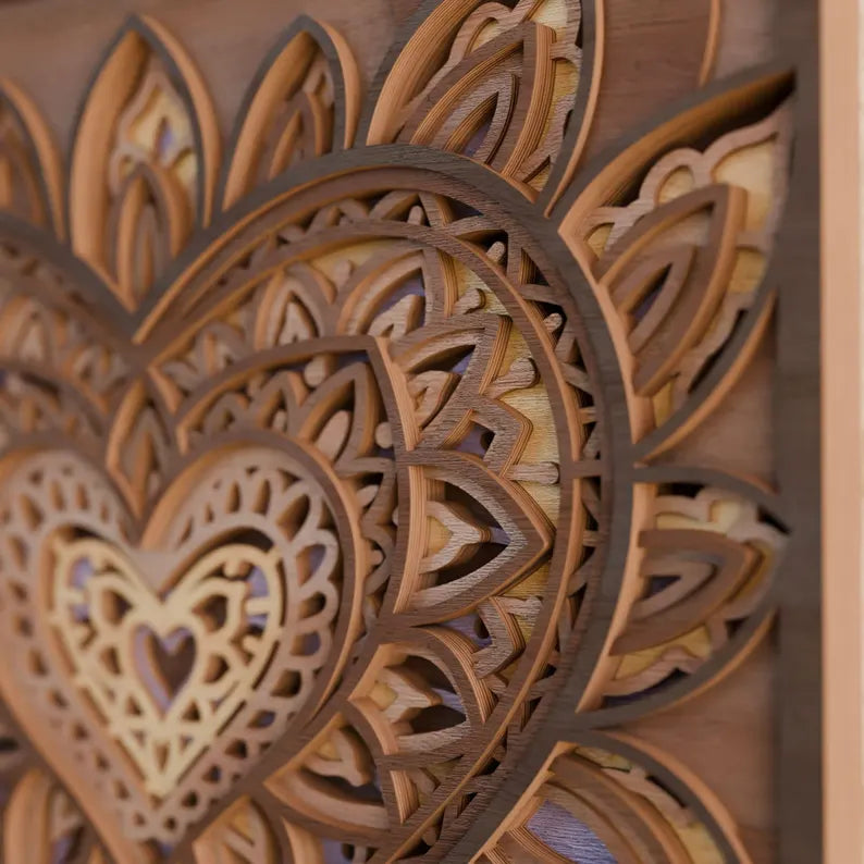 Heart Mandala Layered