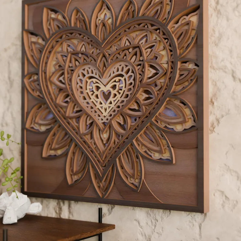 Heart Mandala Layered