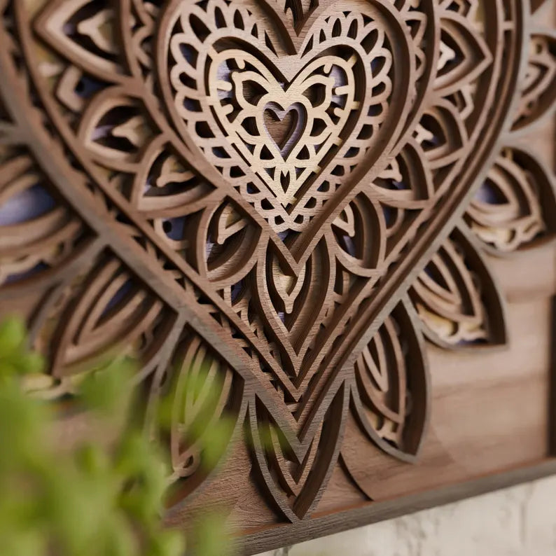 Heart Mandala Layered