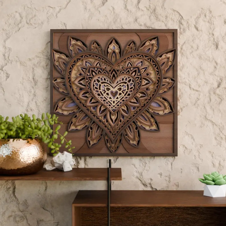 Heart Mandala Layered